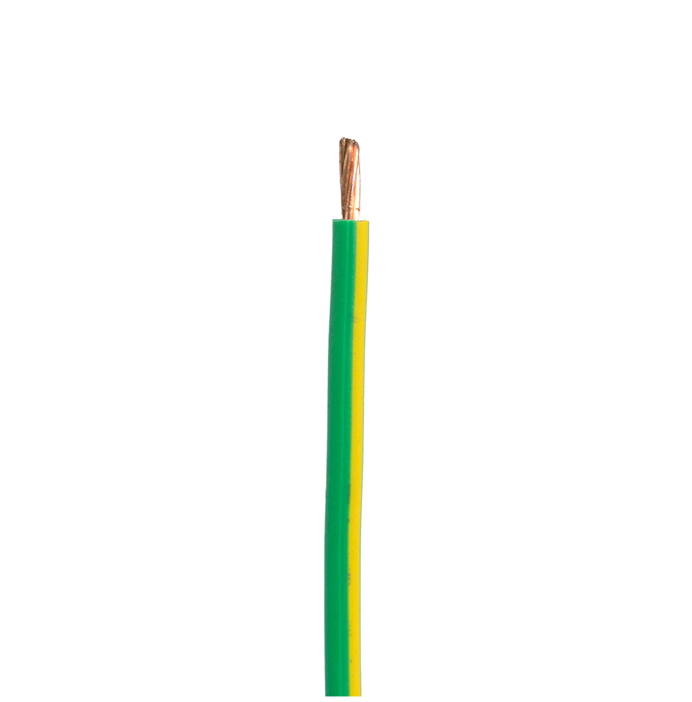 7/0.53mm Cu/PVC Stranded Earth Cable (1.5mm2) Green