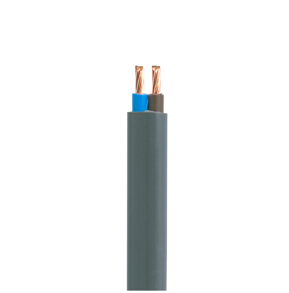 7/0.67mm Cu/PVC/PVC Flat Twin Cable (2.5mm2) Grey