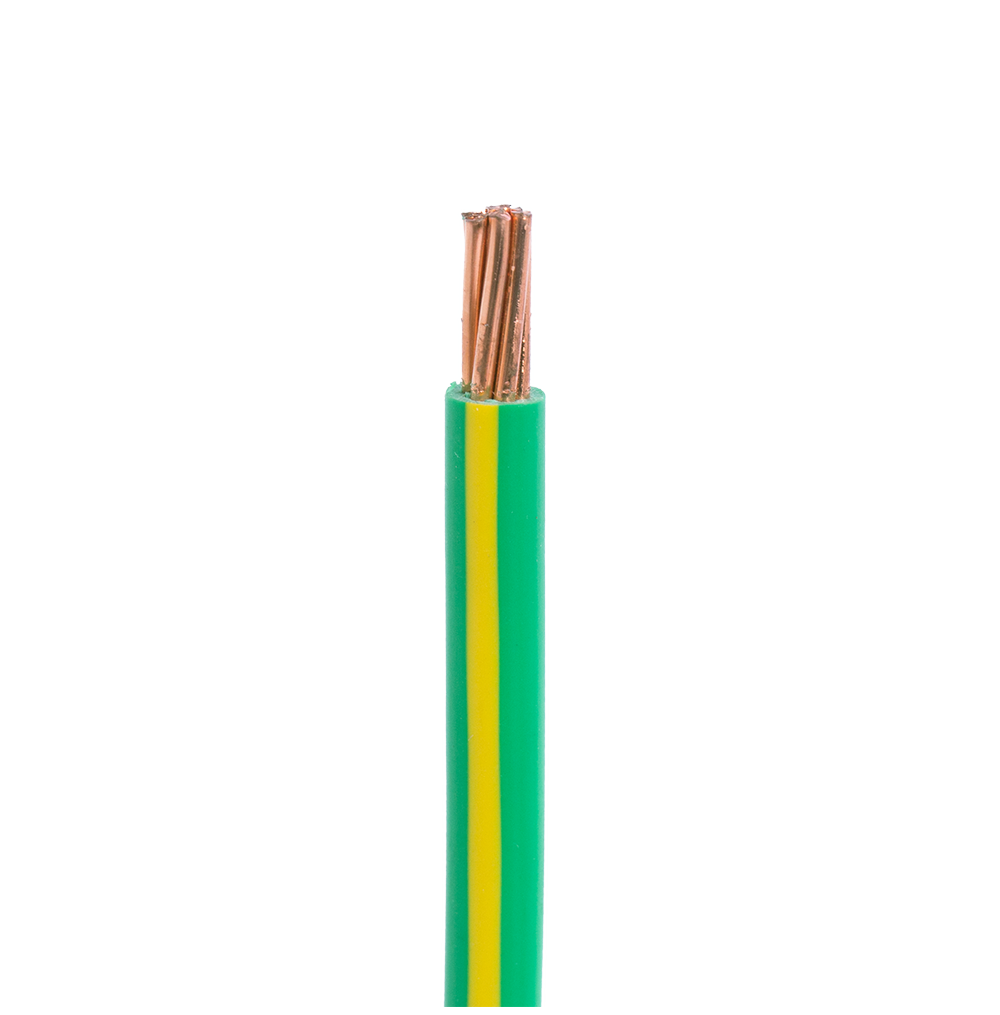 7/1.35mm Cu/PVC Stranded Earth Cable (10mm2) Green