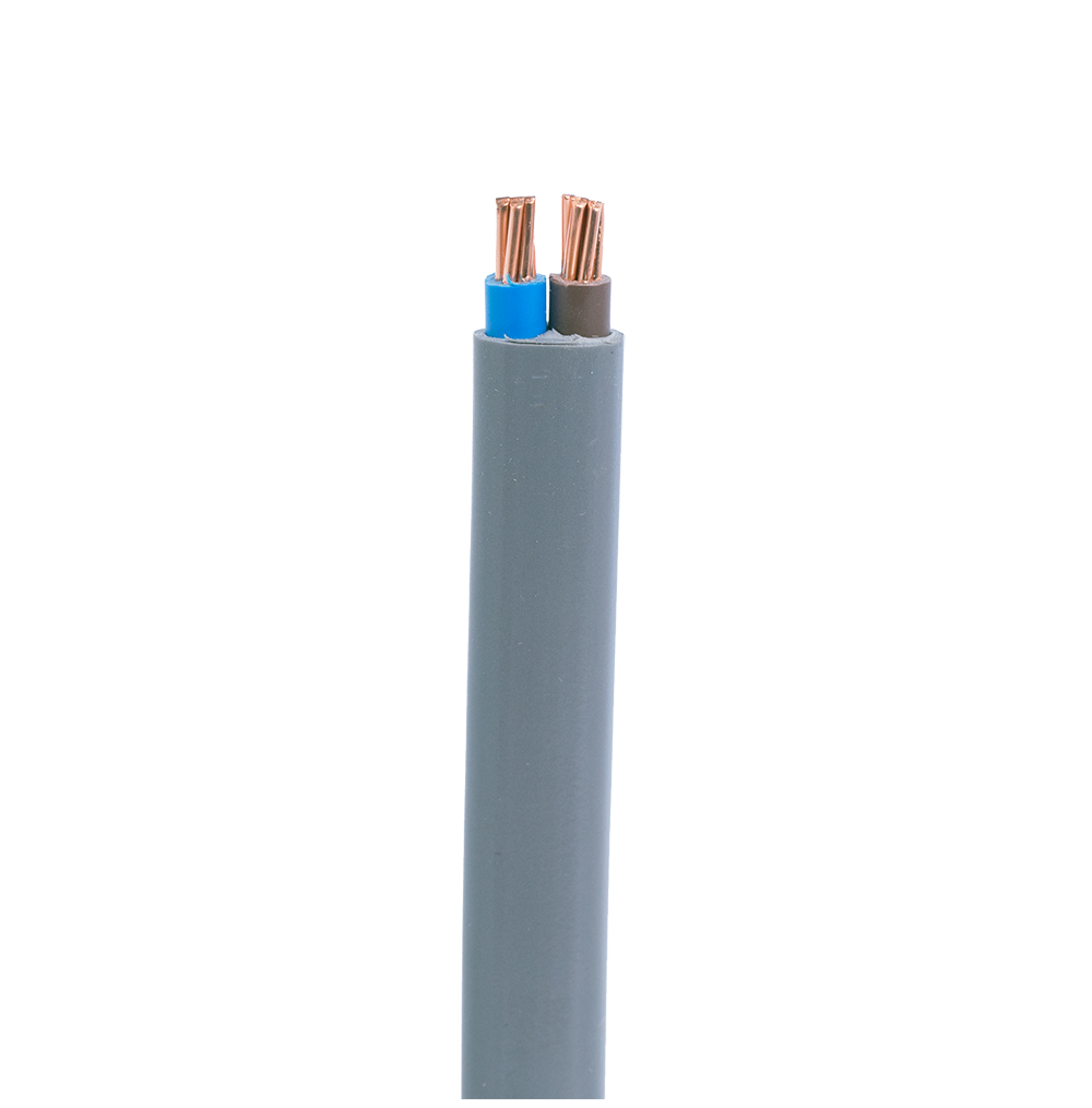 7/1.04mm Cu/PVC/PVC Flat Twin Cable (6mm2) Grey