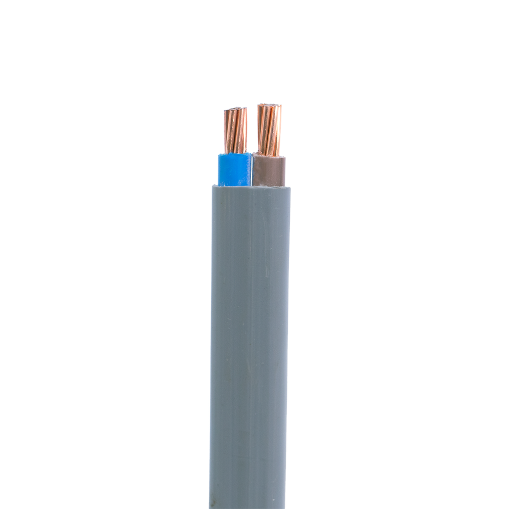 7/1.35mm Cu/PVC/PVC Flat Twin Cable (10mm2) Grey