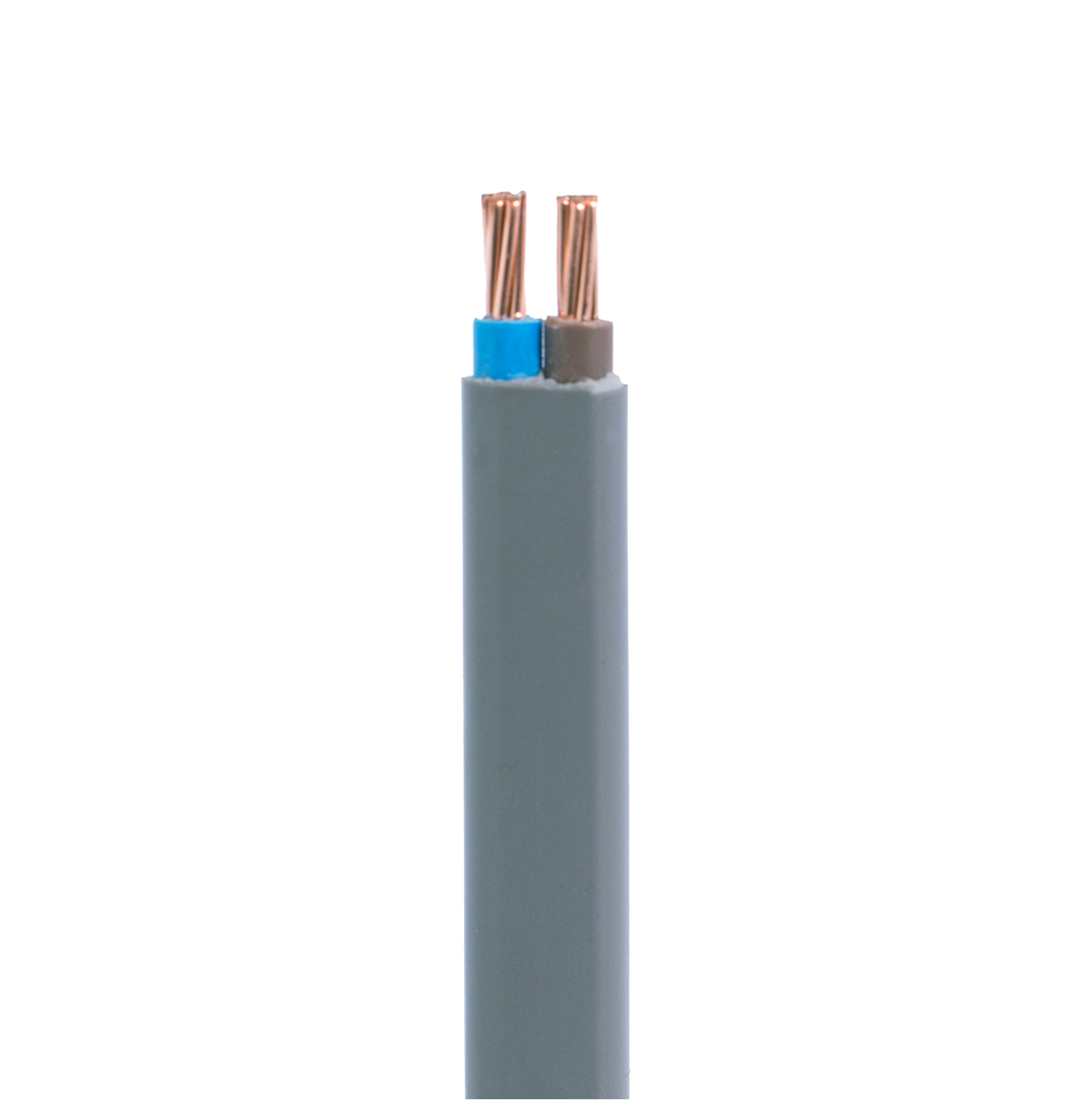 7/1.70mm Cu/PVC/PVC Flat Twin Cable (16mm2) Grey