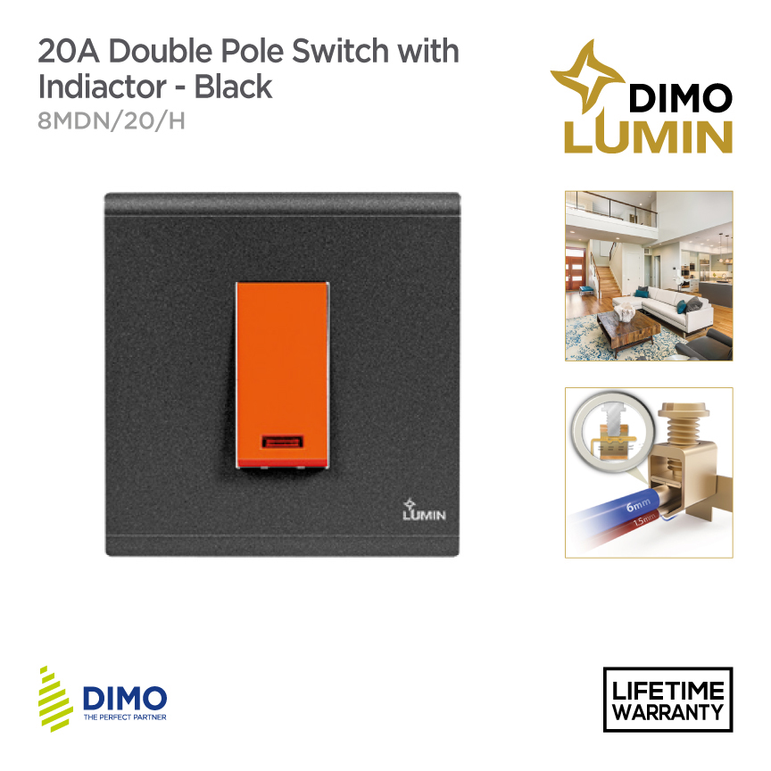 DIMO Lumin Double USB Charger – Black