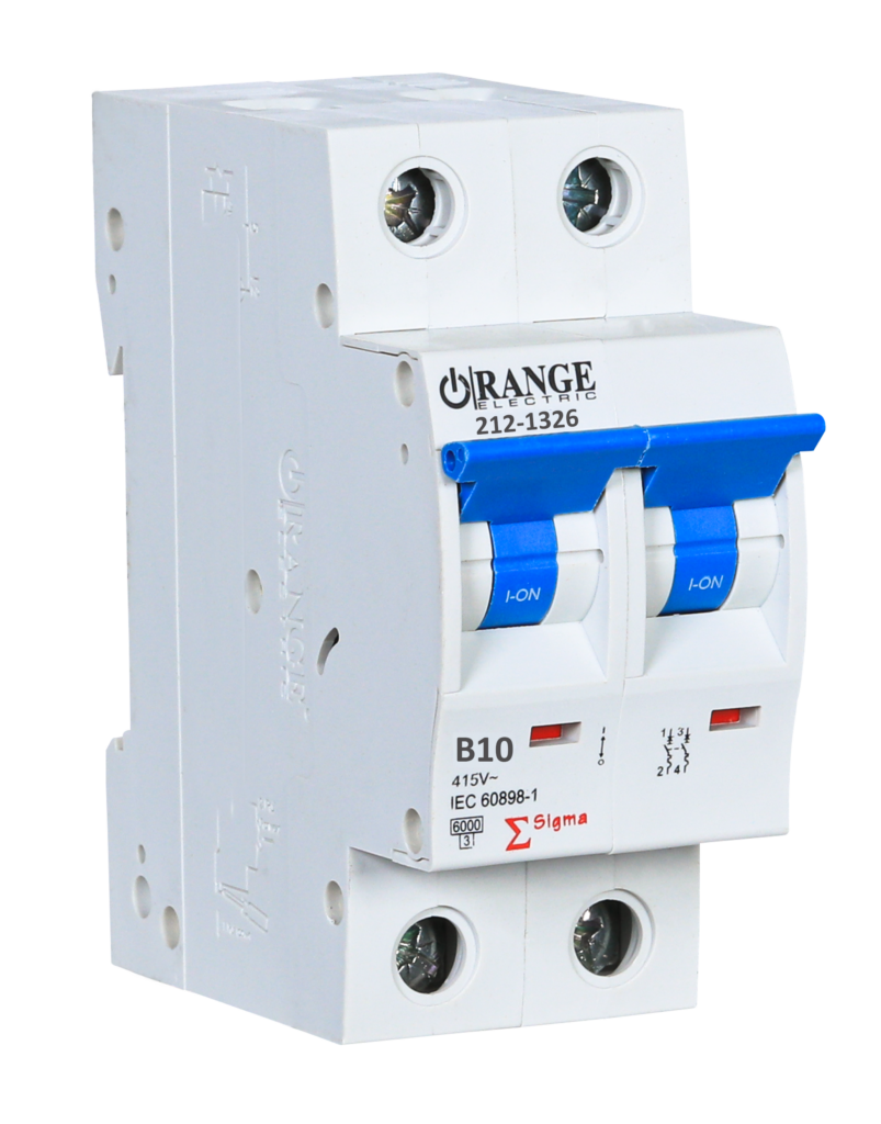 SIGMA 10Amp. 2Pole, Type B, 415V, 6kA MCB