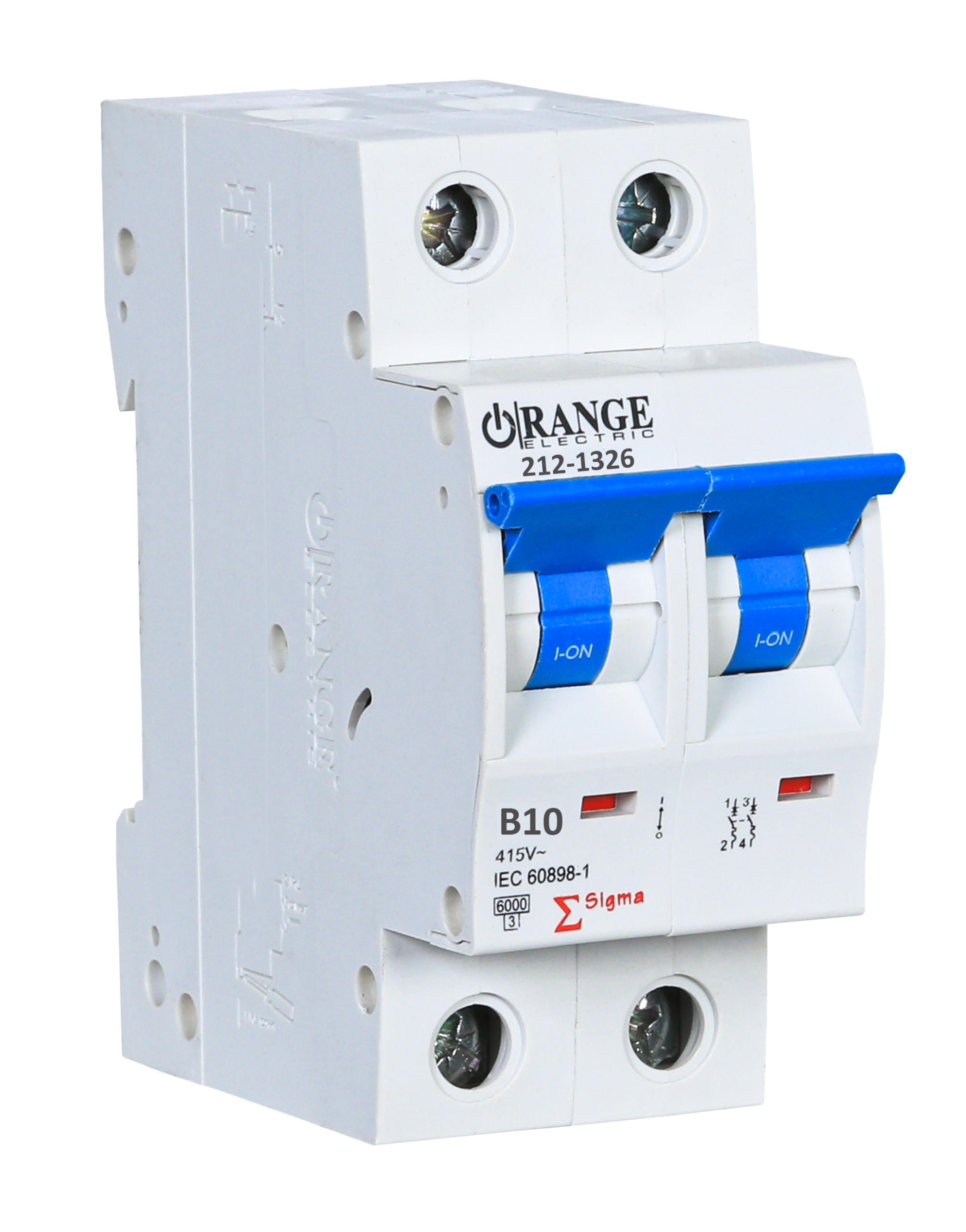 SIGMA 10Amp. 2Pole, Type B, 415V, 6kA MCB