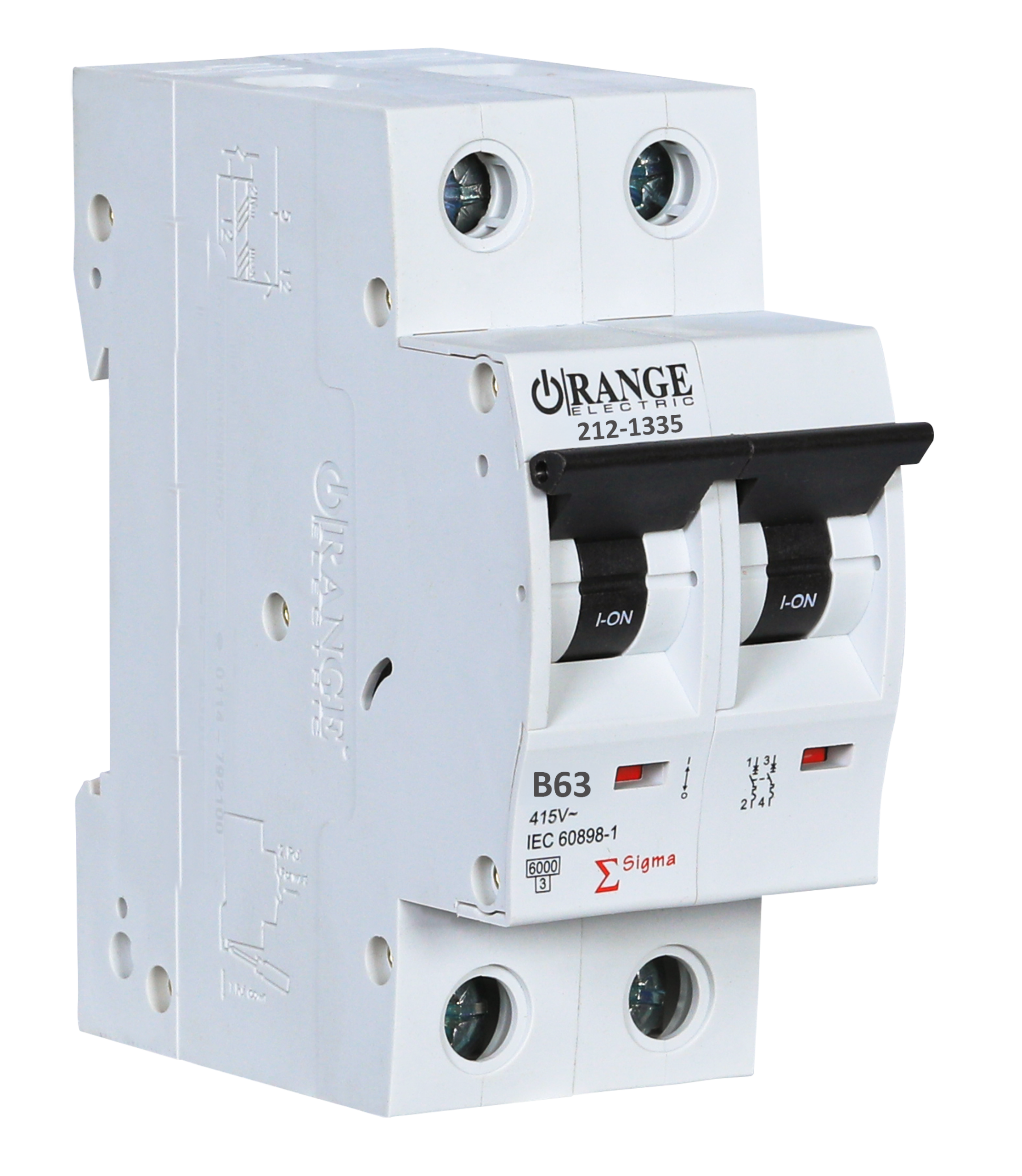 SIGMA 63Amp. 2Pole, Type B, 415V, 6kA MCB