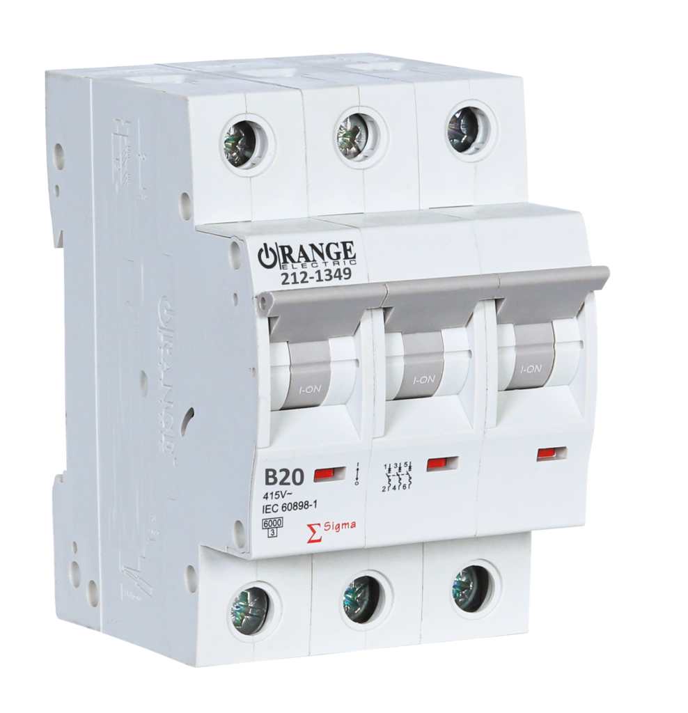 SIGMA 20Amp. 3Pole, Type B, 415V, 6kA MCB