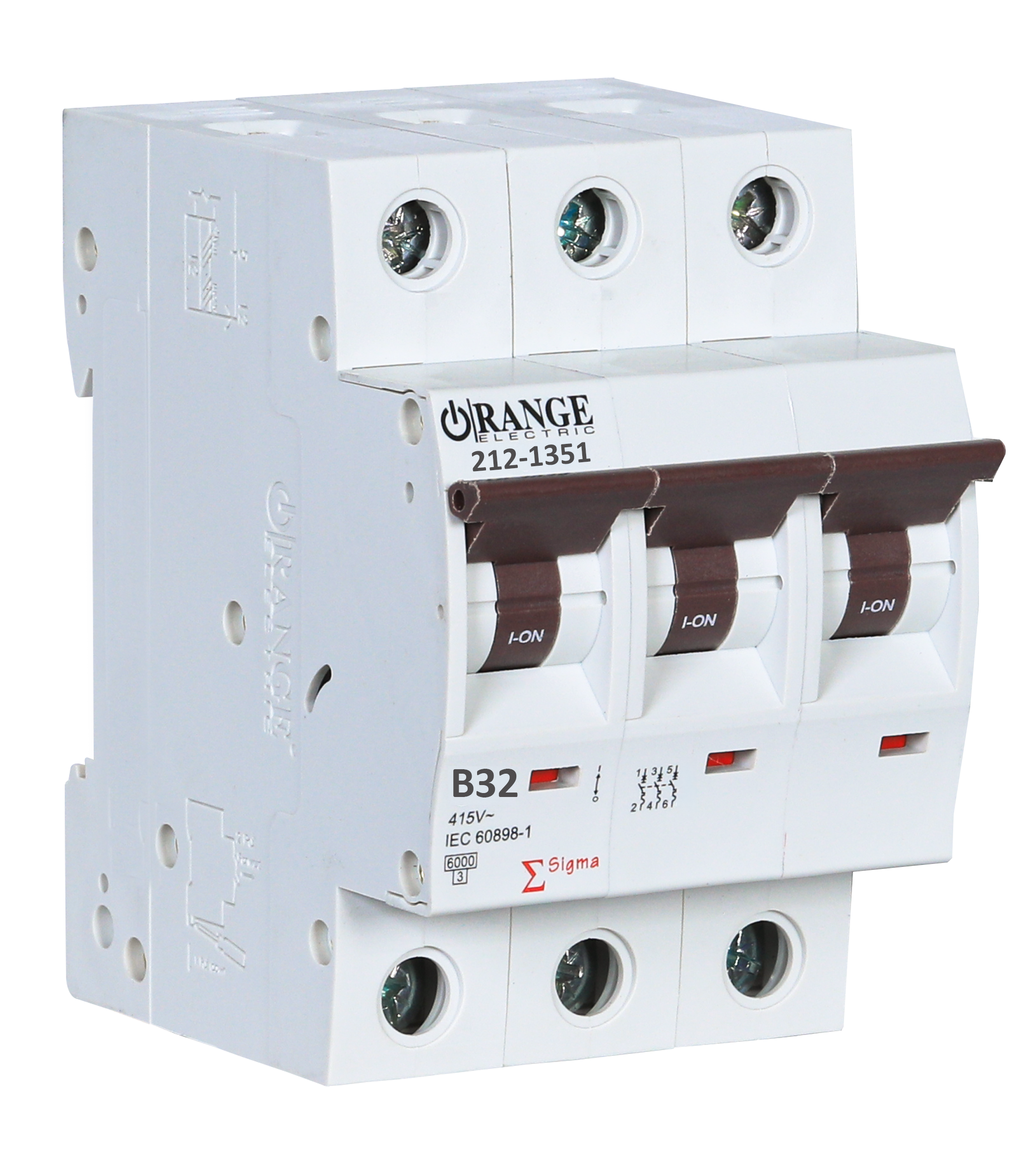 SIGMA 32Amp. 3Pole, Type B, 415V, 6kA MCB