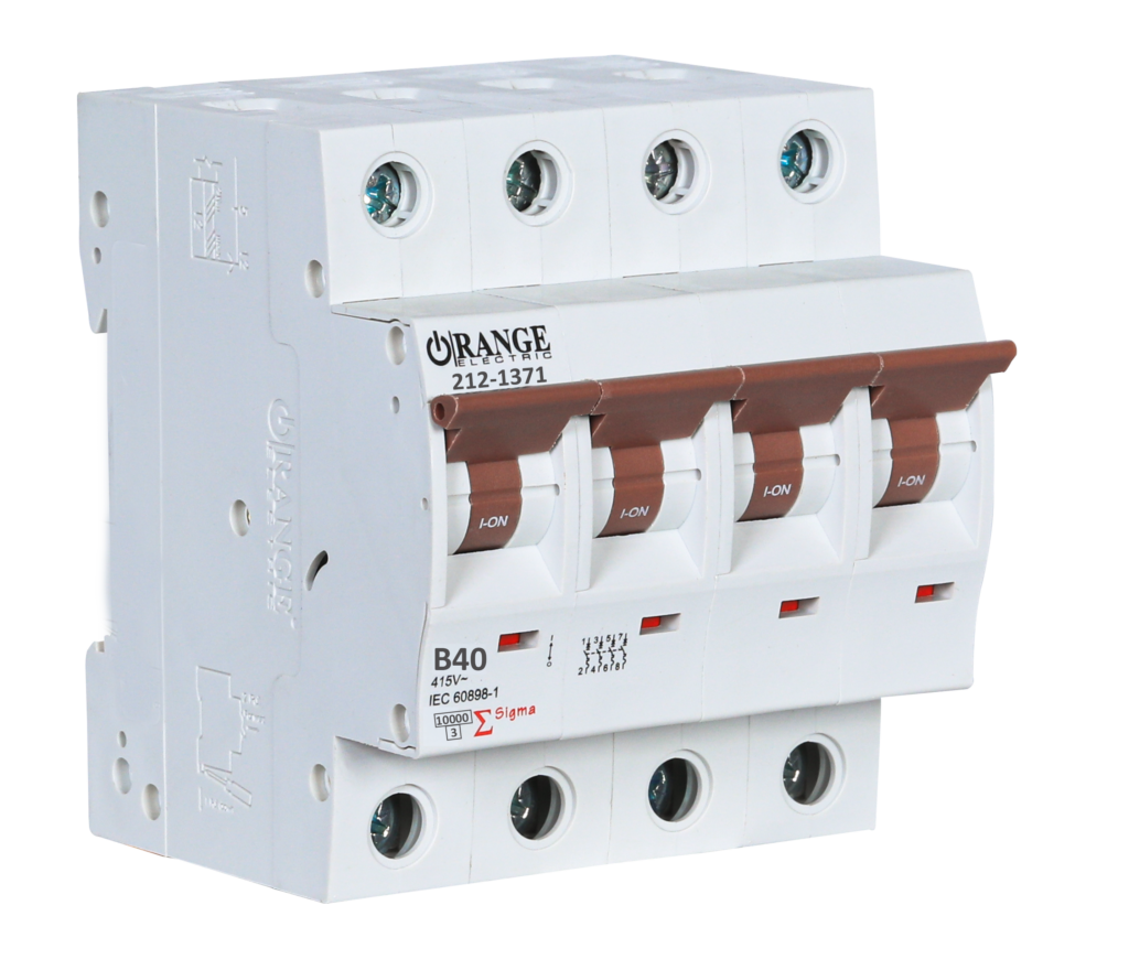SIGMA 40Amp. 4Pole, Type B, 415V, 6kA MCB