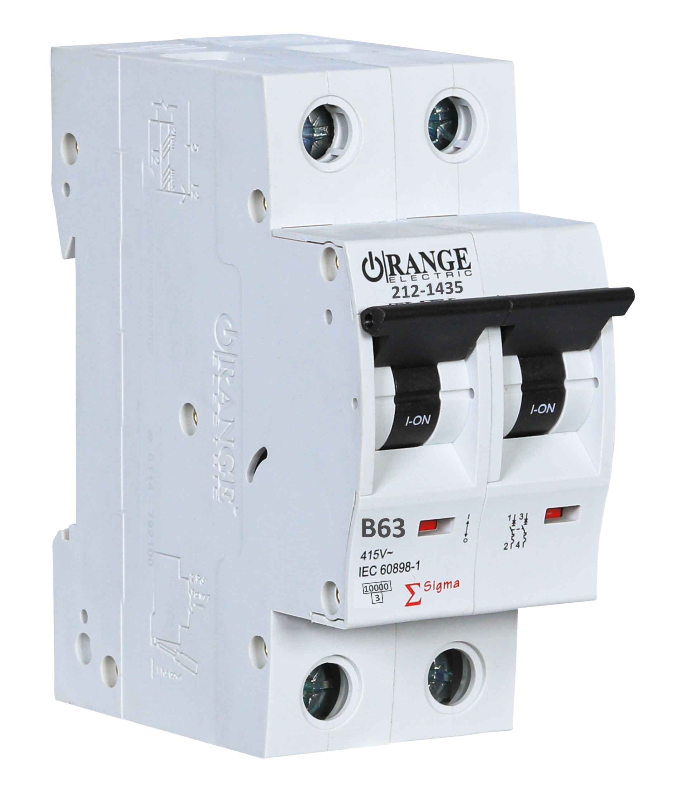 SIGMA 63Amp. 2Pole, Type B, 400V, 10kA MCB