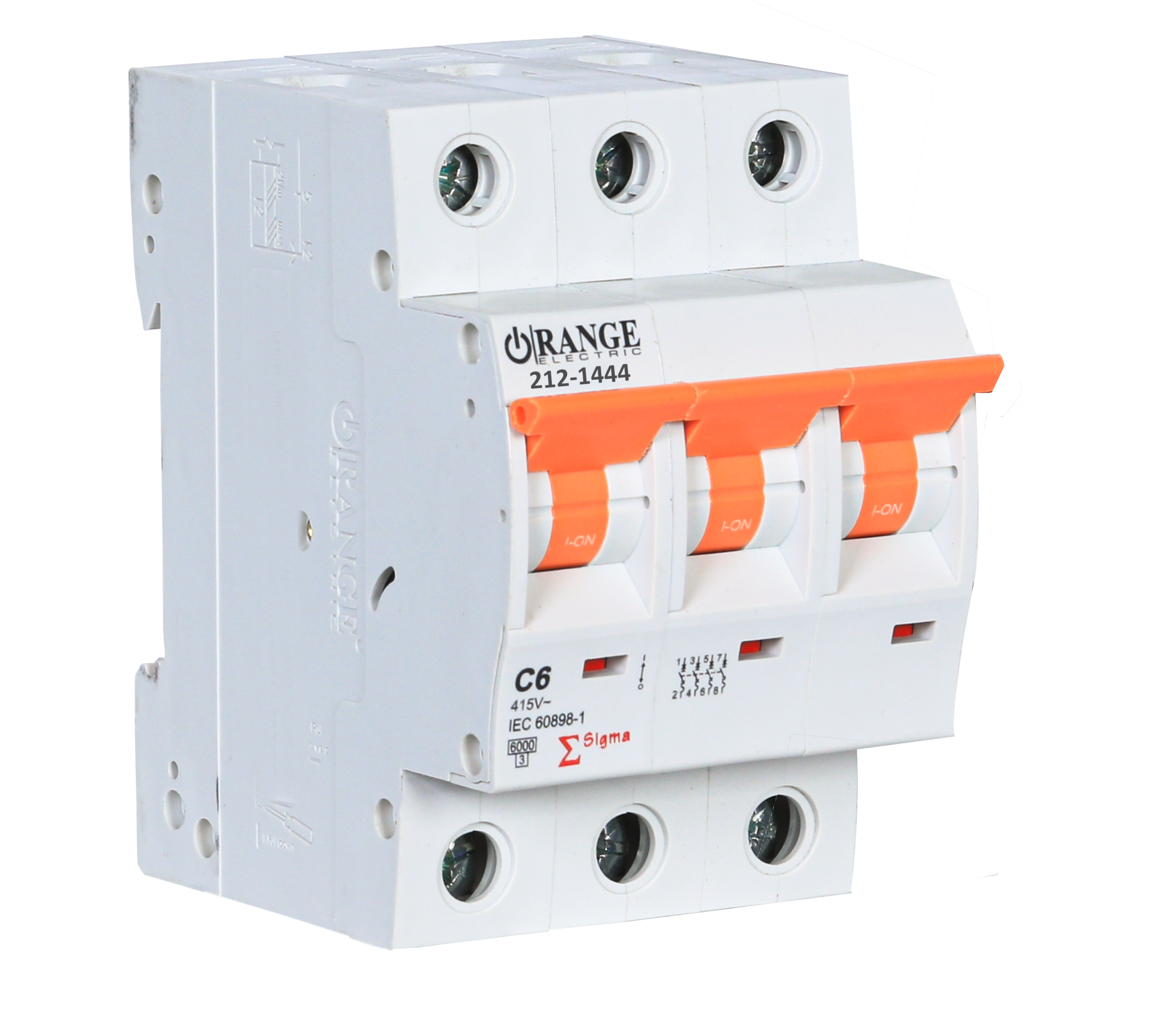 SIGMA 6Amp. 3Pole, Type B, 400V, 10kA MCB