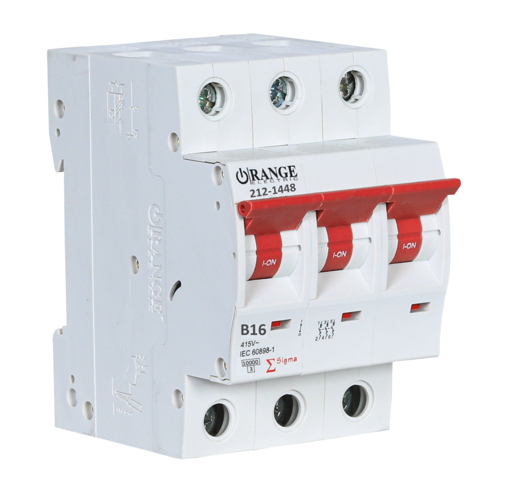 SIGMA 16Amp. 3Pole, Type B, 400V, 10kA MCB