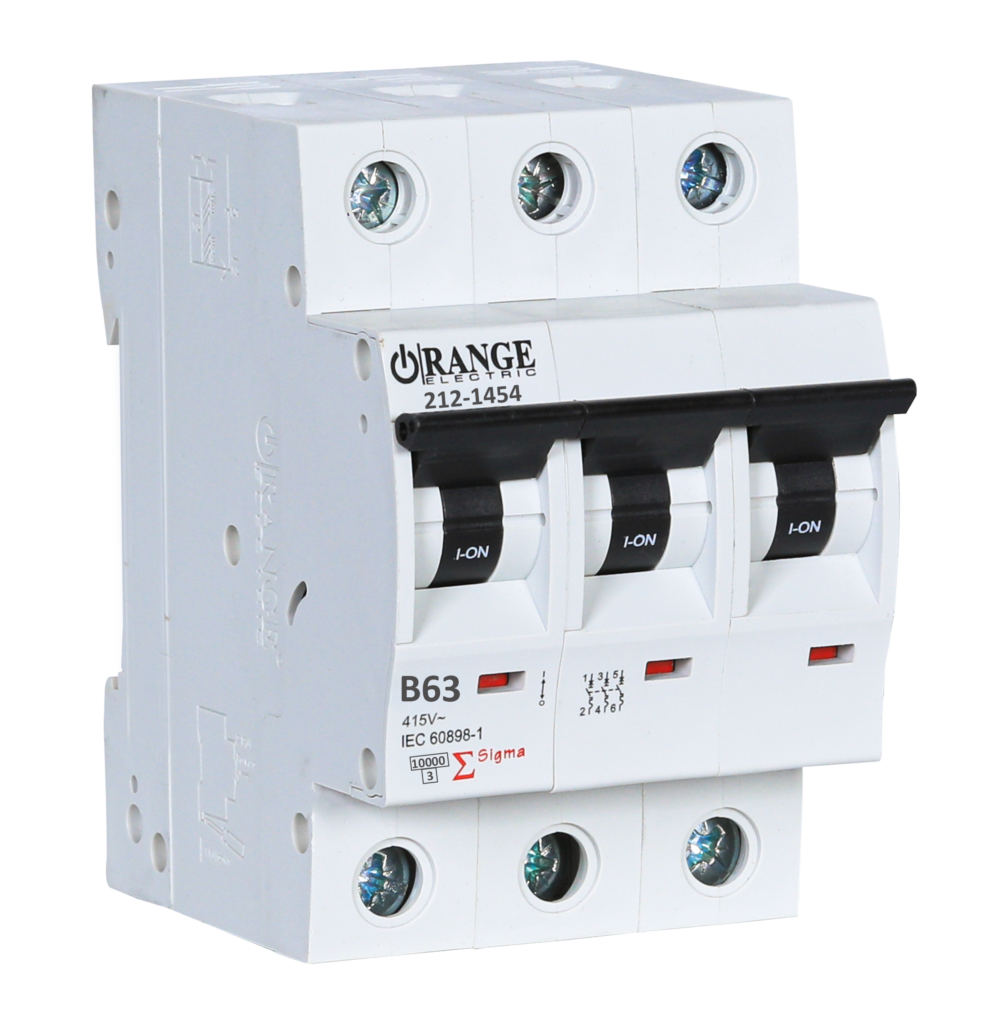 SIGMA 63Amp. 3Pole, Type B, 400V, 10kA MCB