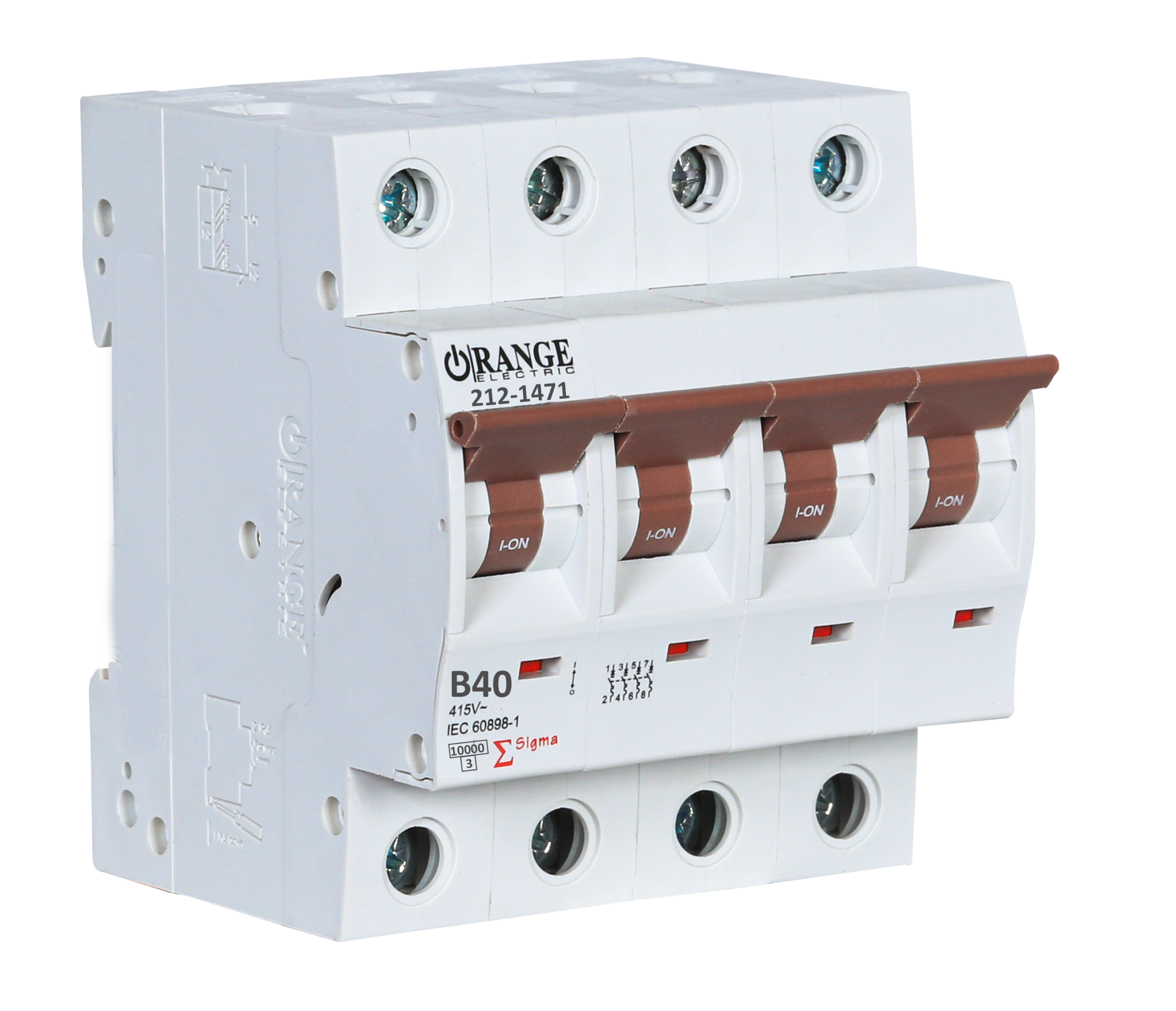 SIGMA 40Amp. 4Pole, Type B, 400V, 10kA MCB