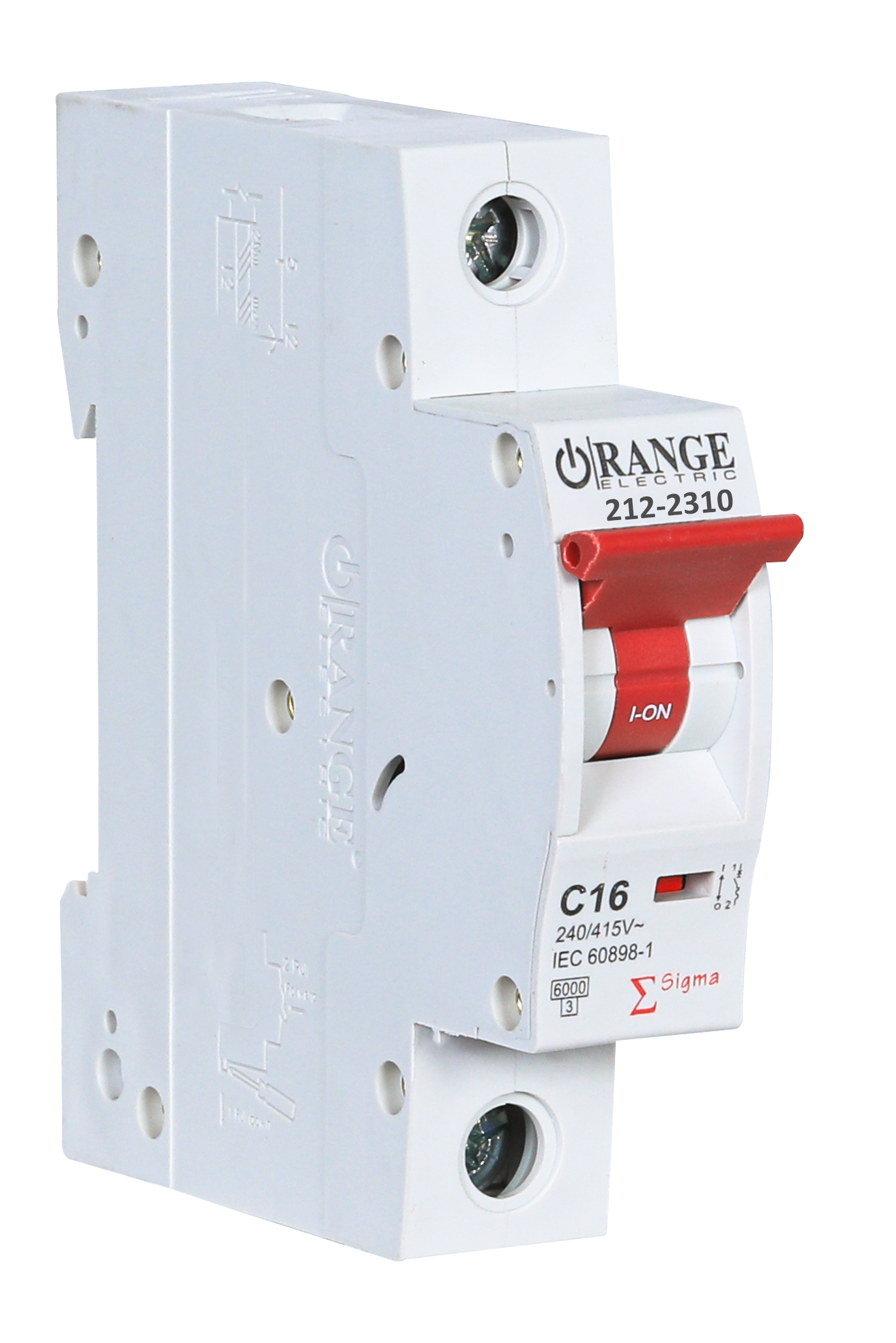 SIGMA 16Amp. 1Pole, Type C,  240/415V, 6kA MCB