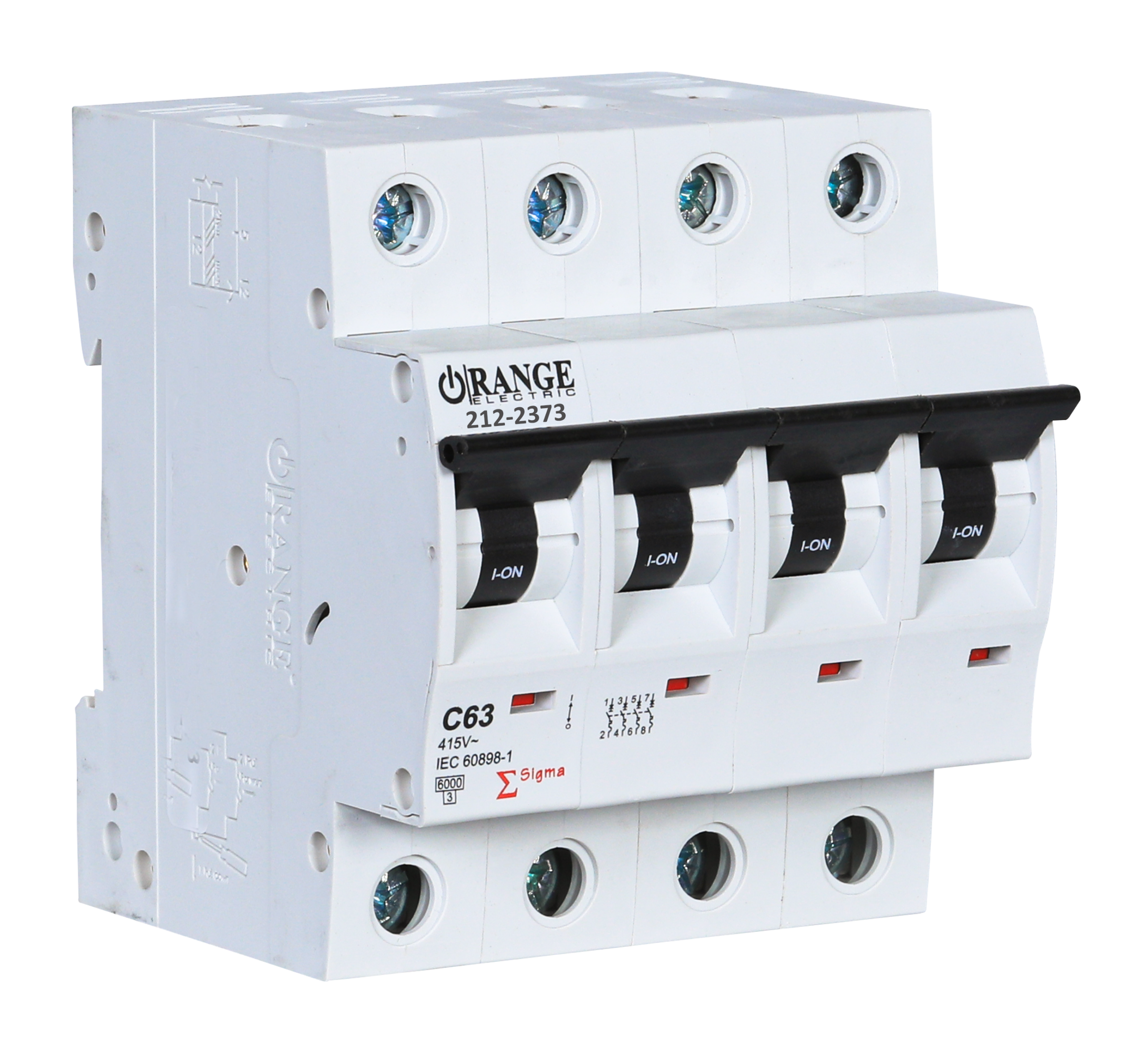 SIGMA 63Amp. 4Pole, Type C, 415V, 6kA MCB