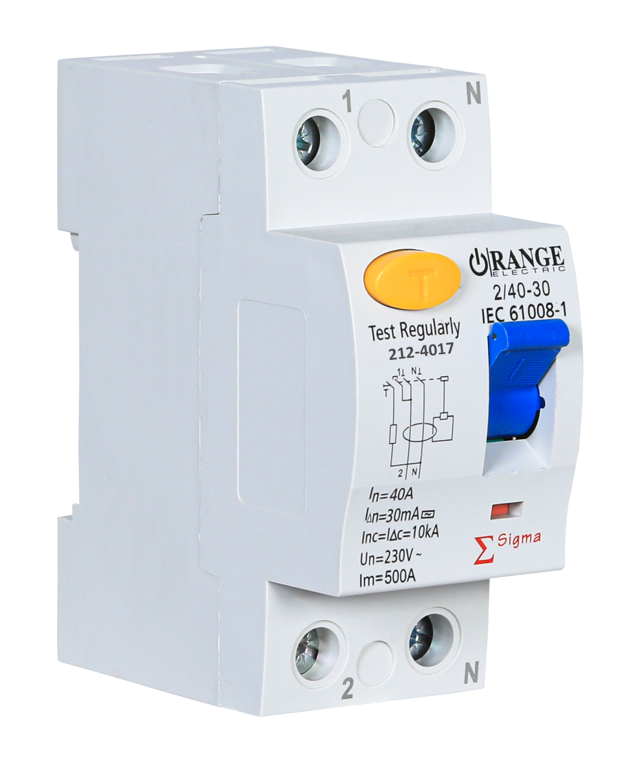 SIGMA 40Amp. 2Pole 30mA, 230V RCCB