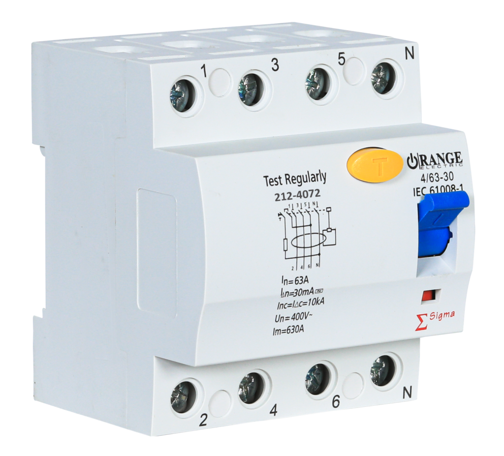 SIGMA 63Amp. 4Pole 30mA, 400V RCCB