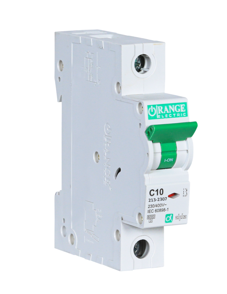 ALPHA 10Amp. 1Pole, Type C, 230/400V, 6kA MCB