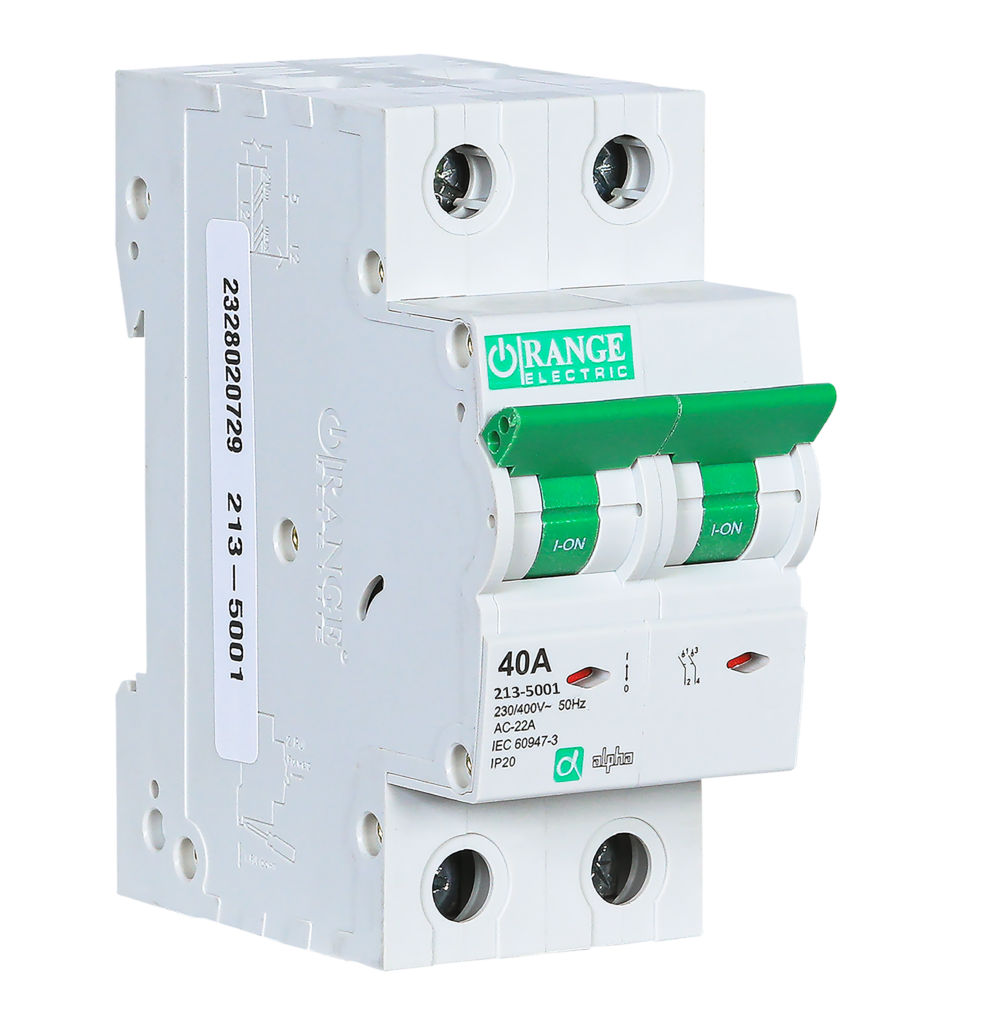 ALPHA 40Amp. 2Pole 230/400V ISOLATOR