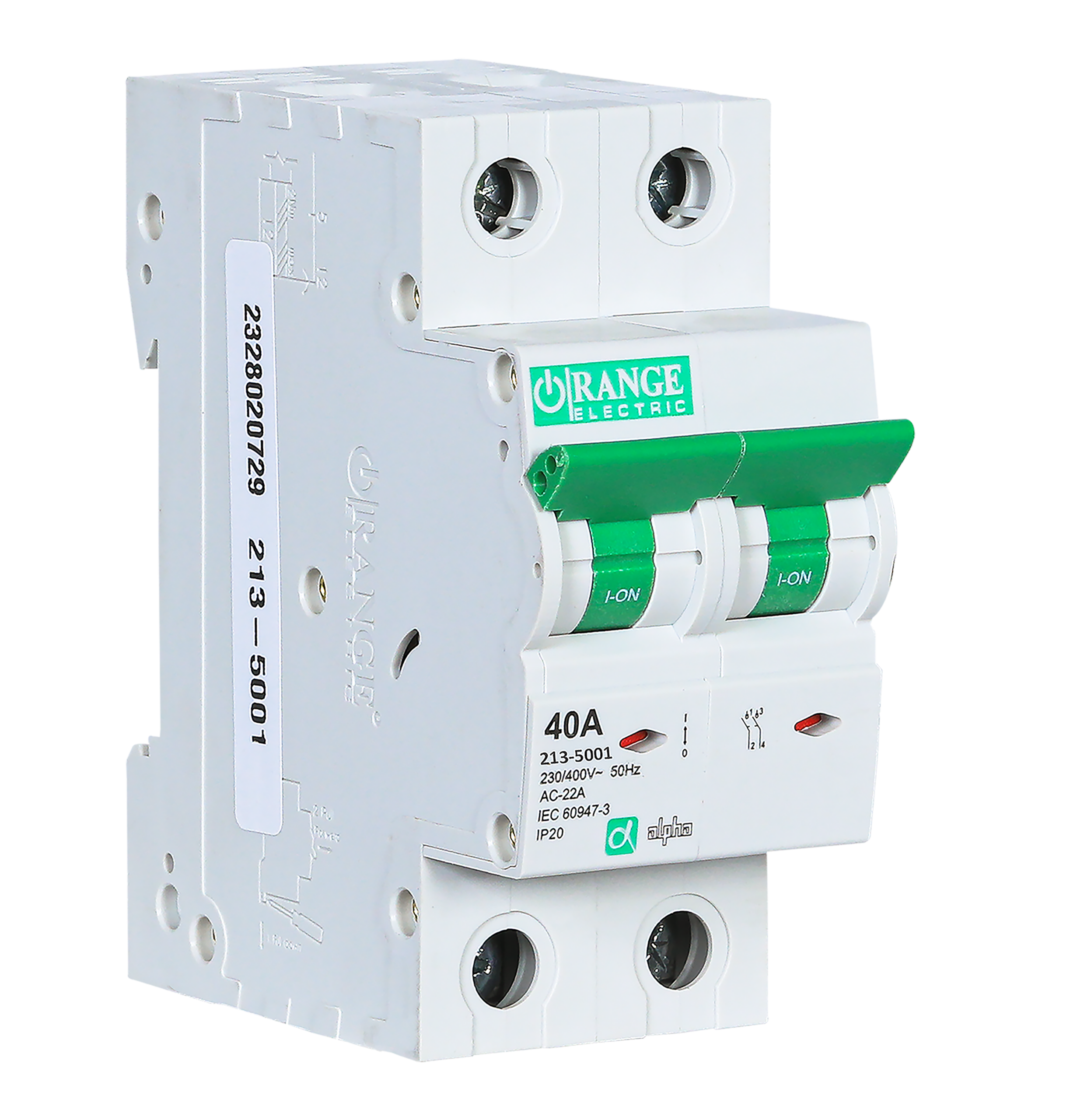 ALPHA 40Amp. 2Pole 230/400V ISOLATOR