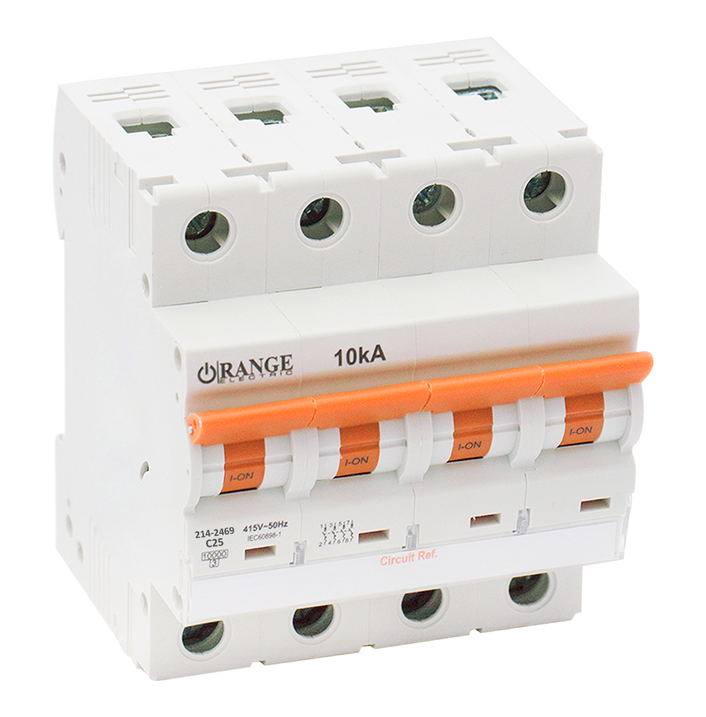 10KA 25Amp. 4Pole, Type C, 415V, 10kA MCB