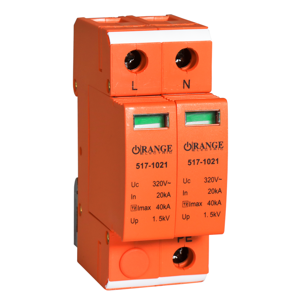 20kA T2 Uc320V Up1.5kV 2Pole Surge Protector Device