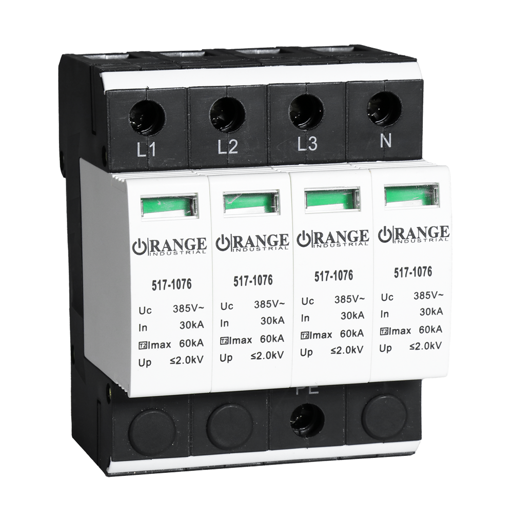 3P+N T2, 30kA Imax 60kA Uc385V Up2.0kv 4Pole Surge Protector Device