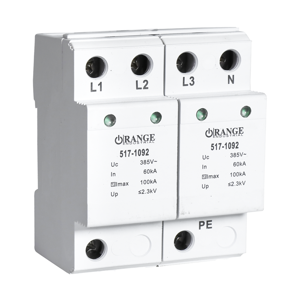 3P+N T2, 60kA Imax 100kA Uc385V Up2.3kV 4Pole Surge Protector Device