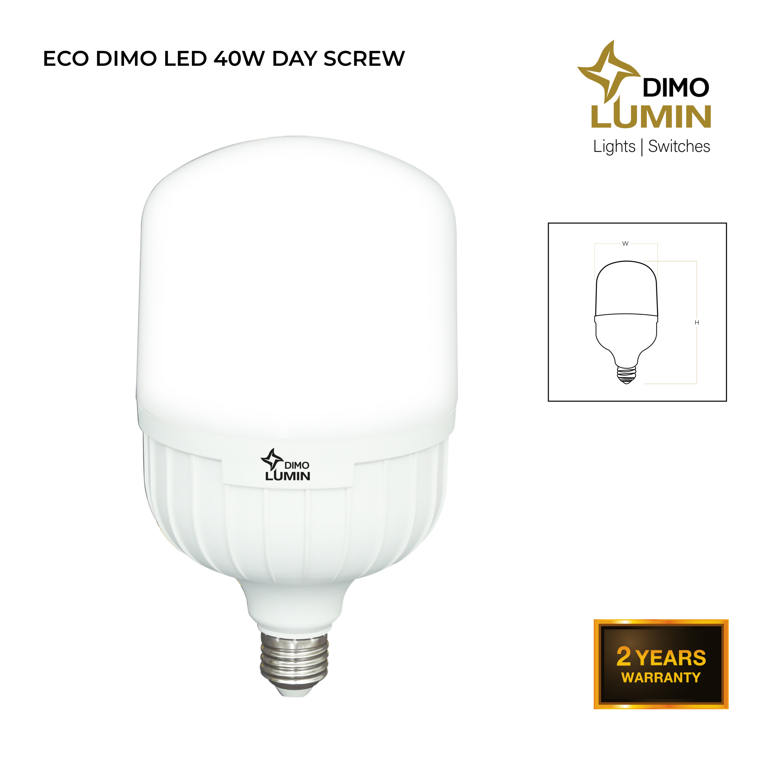 ECO DIMO LED 50W WARM SCREW
