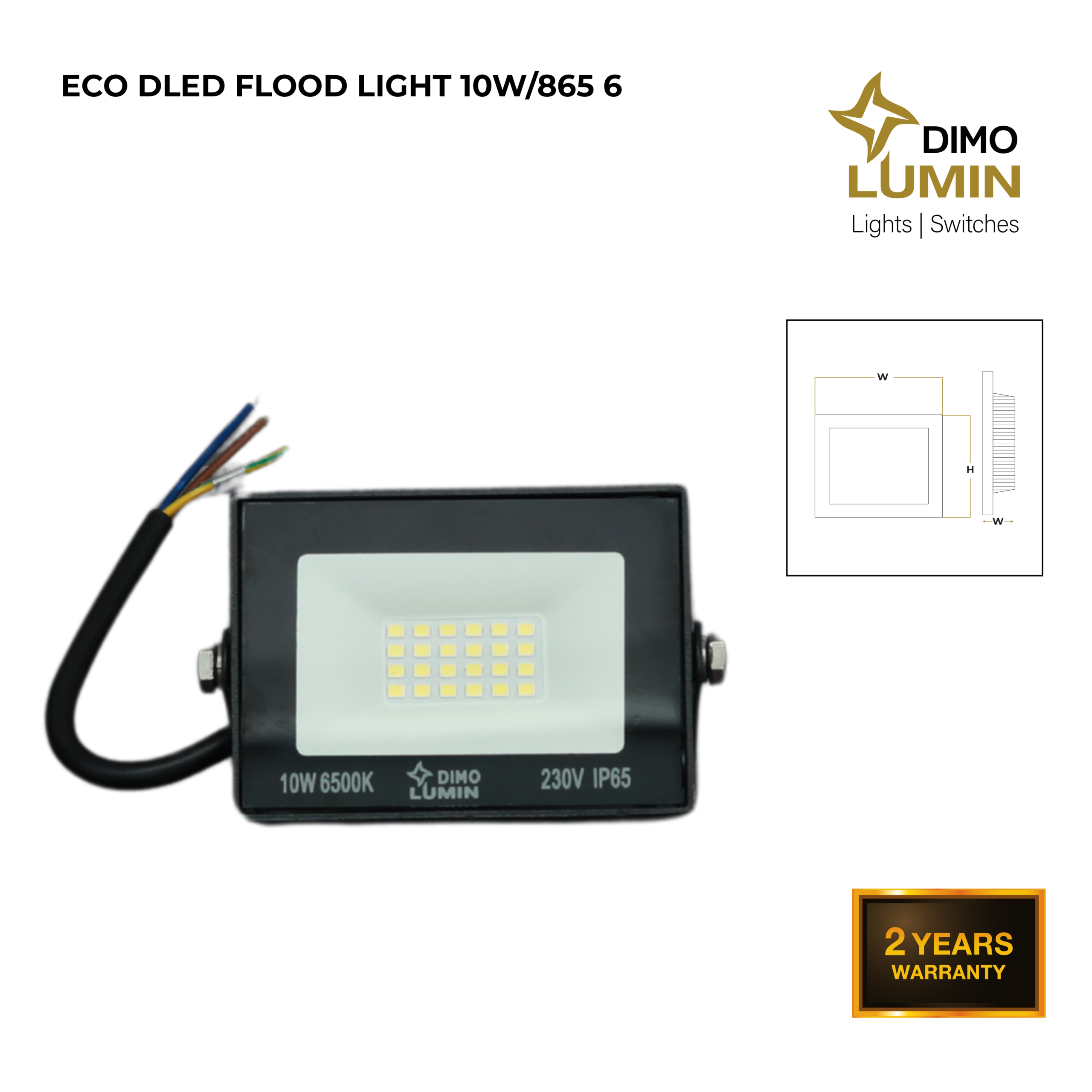 ECO DLED FLOOD LIGHT 20W/865 6500K