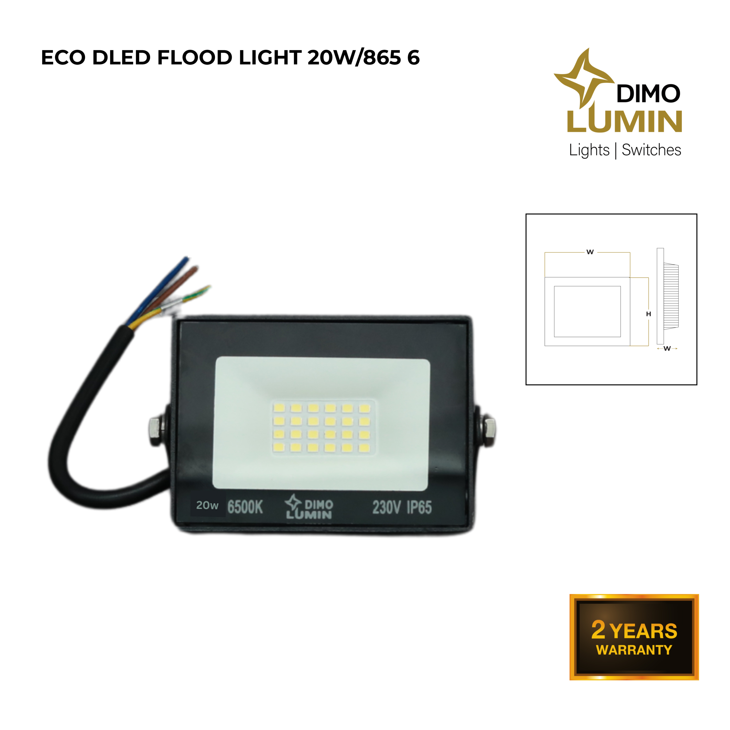 ECO DLED FLOOD LIGHT 50W/865 6500K