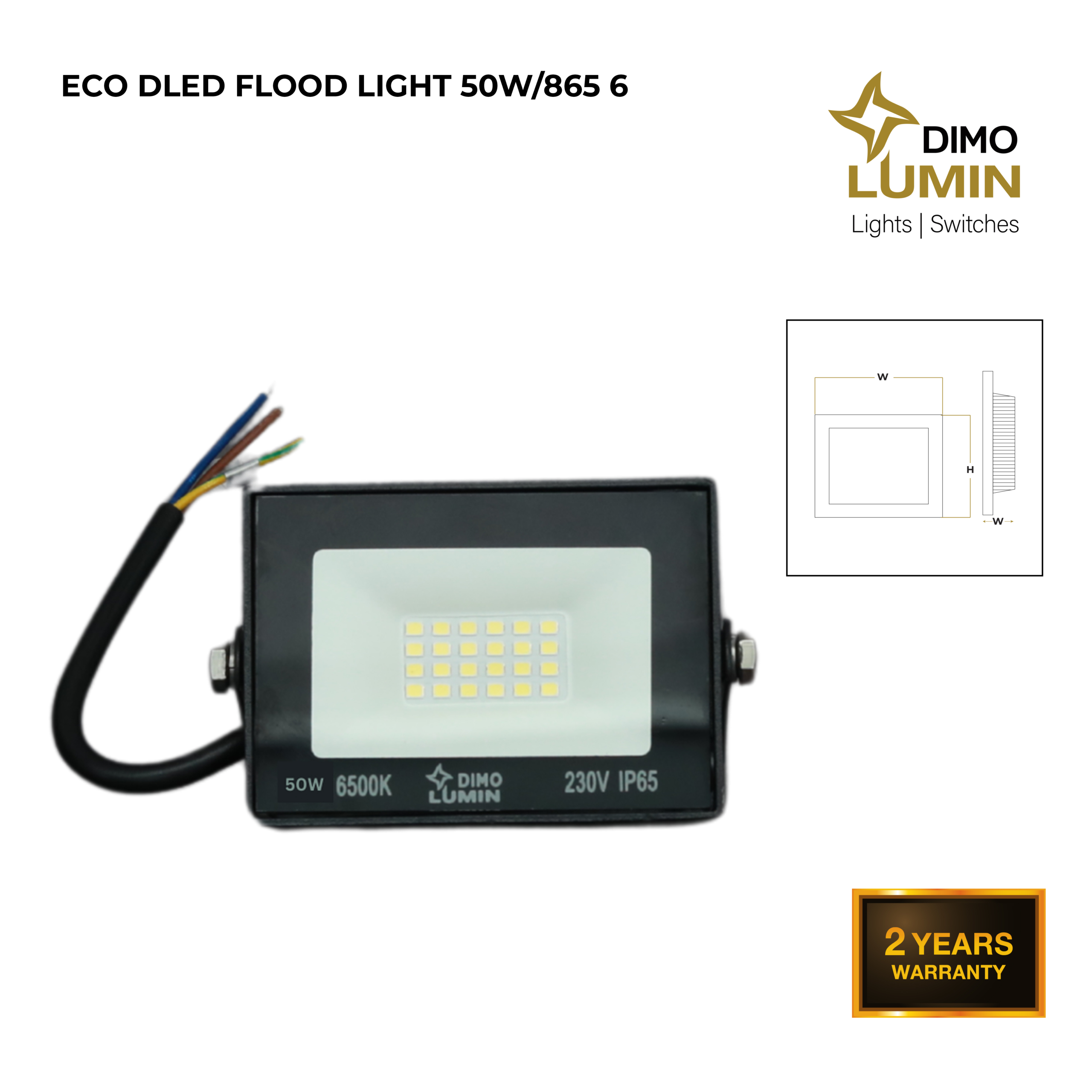 ECO DLED FLOOD LIGHT 150W/865 6500K
