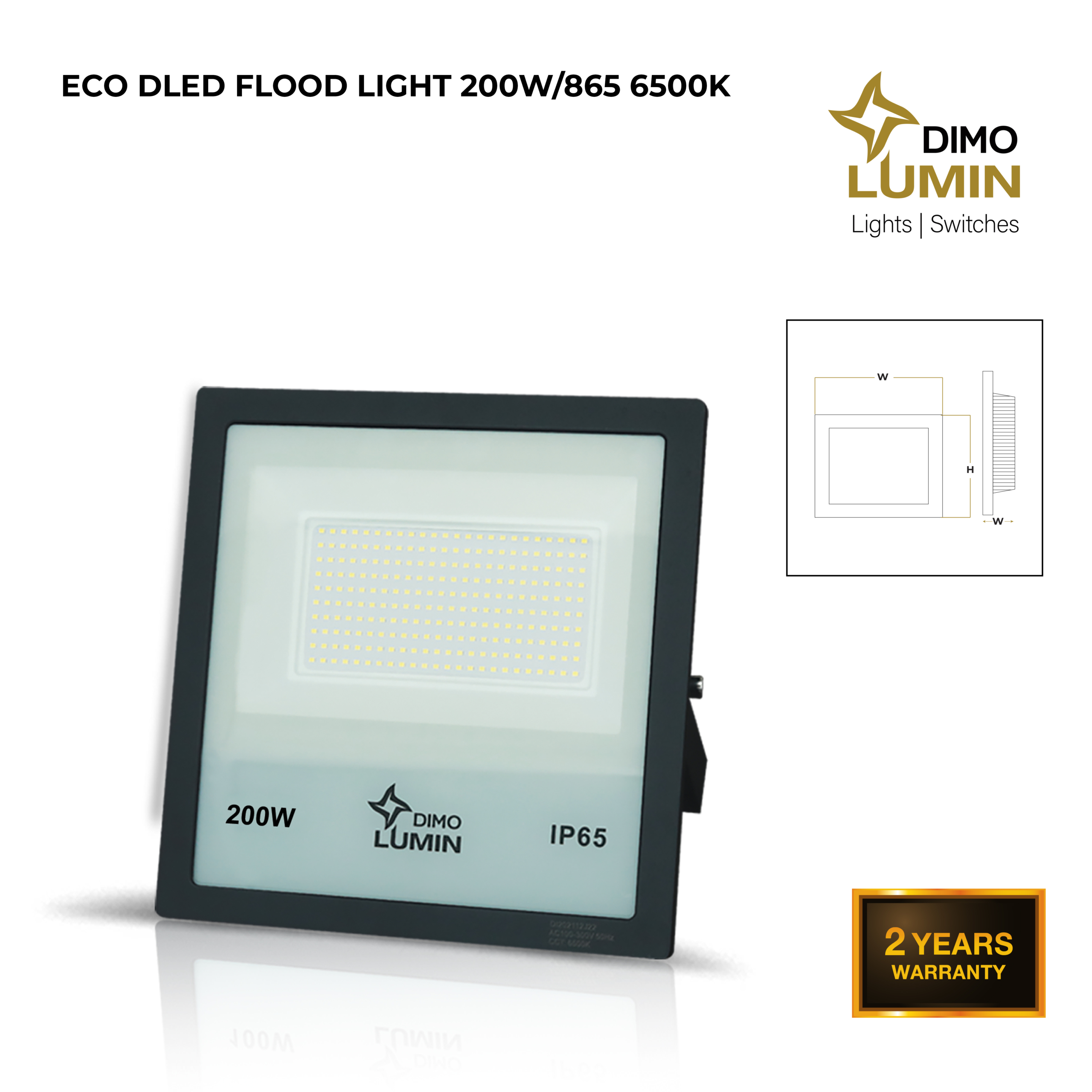 ECO DLED FLOOD LIGHT 100W/830