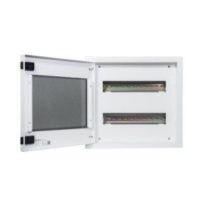 1Row 20Way Metal Distribution Enclosure with Glass Lid 500(W)X250(H)X115(D)mm