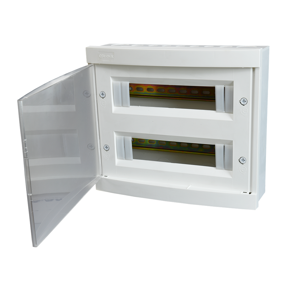 2Row 28Way Metal Distribution Box with Plastic Lid