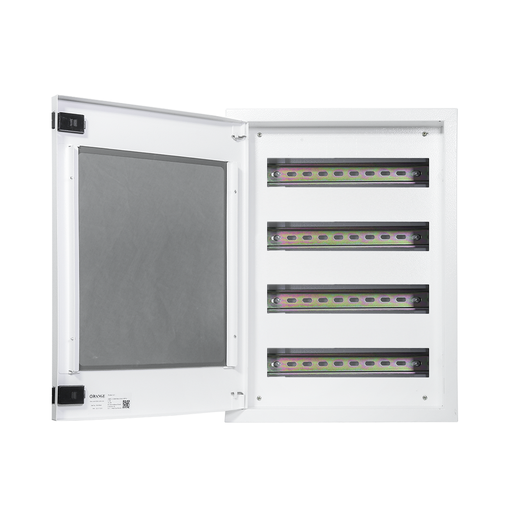 4Row 56Way Metal Distribution Enclosure with Glass Lid 383(W)X656(H)X120(D)mm