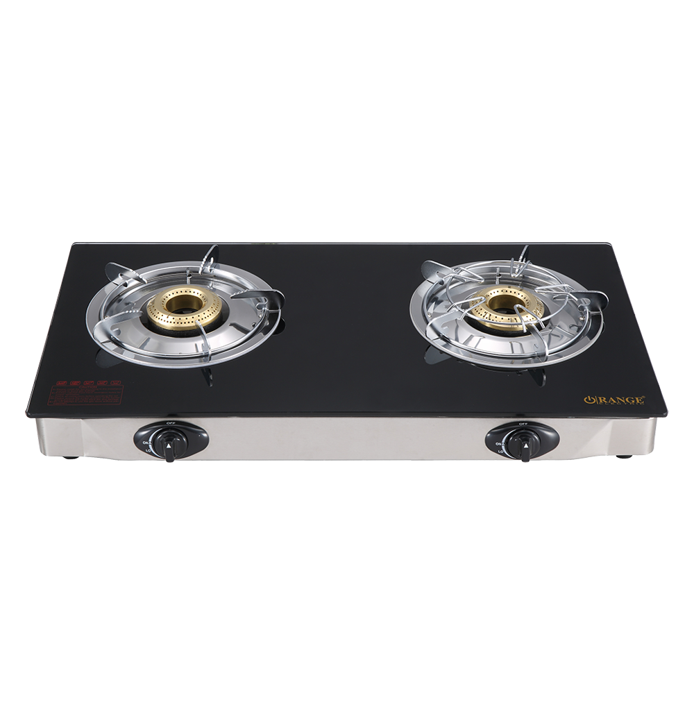 2.5kWatt x 2 Double Burner L/P Gas Cooker with Tempered Glass Top