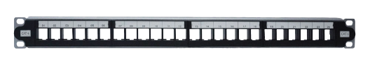 CAT6 Patch Panel 24 Port 19″ Un-Loaded with rear cable manager