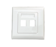 Face Plate 2 Port – 86mmx86mm-UK type – White