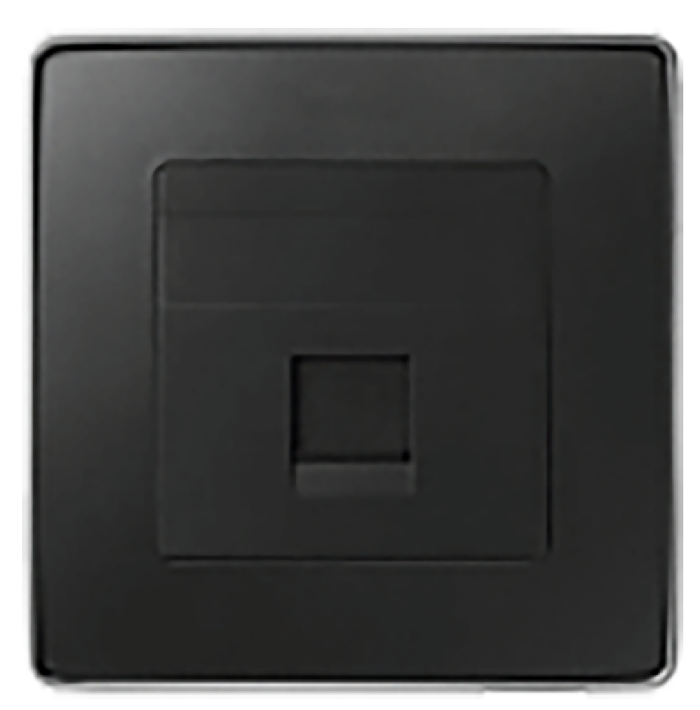 Wall Plate 2Port Black Matt