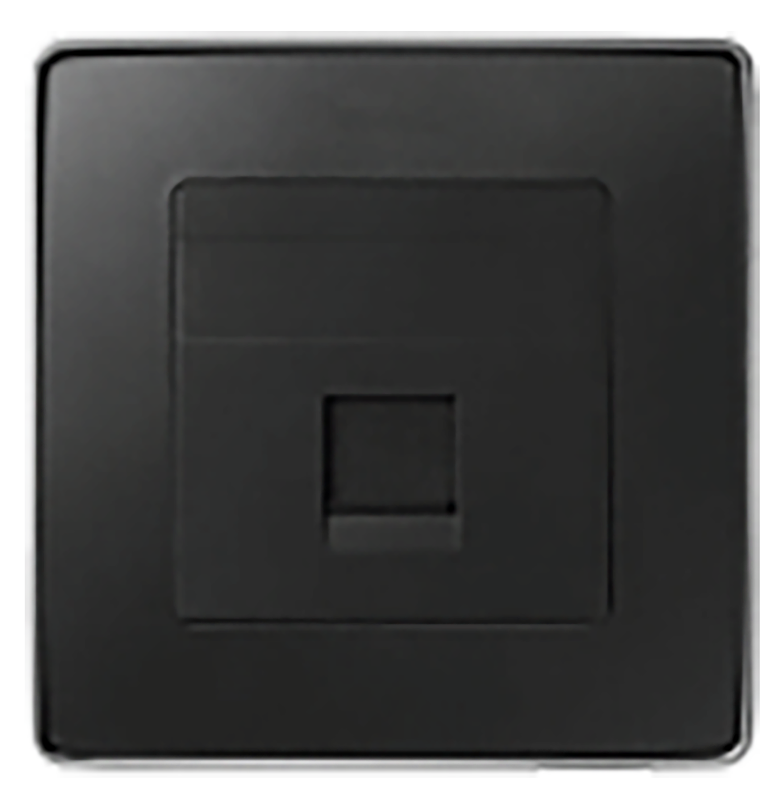 Wall Plate 2Port Black Matt