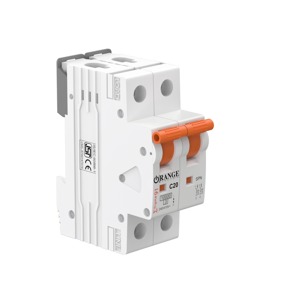 Sigma91 MCB 20Amp. 1Pole + Neutral MCB 10kA Type C