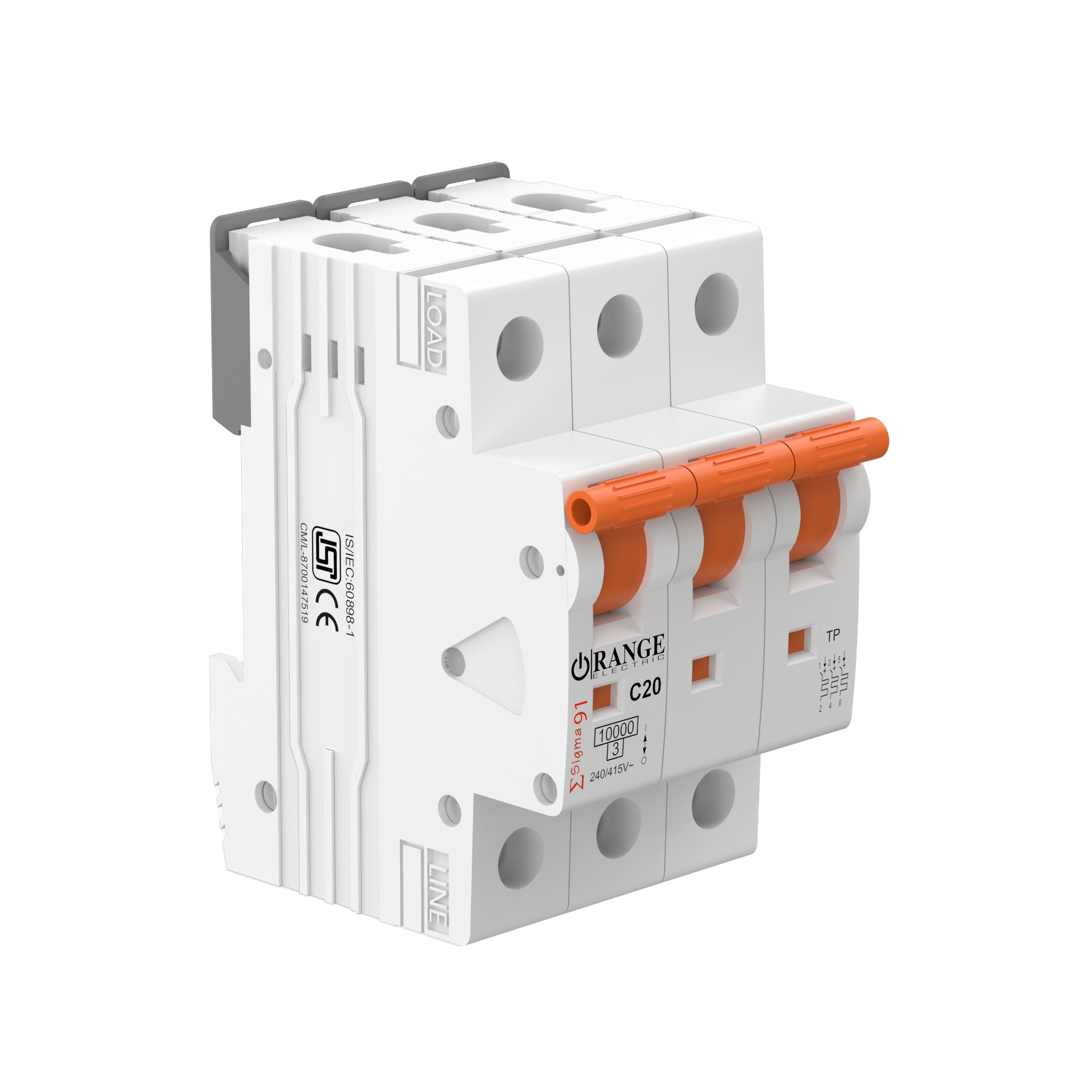 Sigma91 MCB 32Amp. 3Pole MCB 10kA Type C