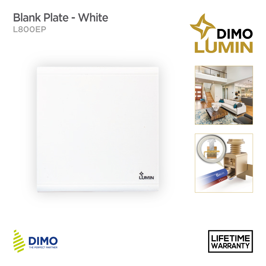 DIMO Lumin 1 Gang 1 Way Switch – Black