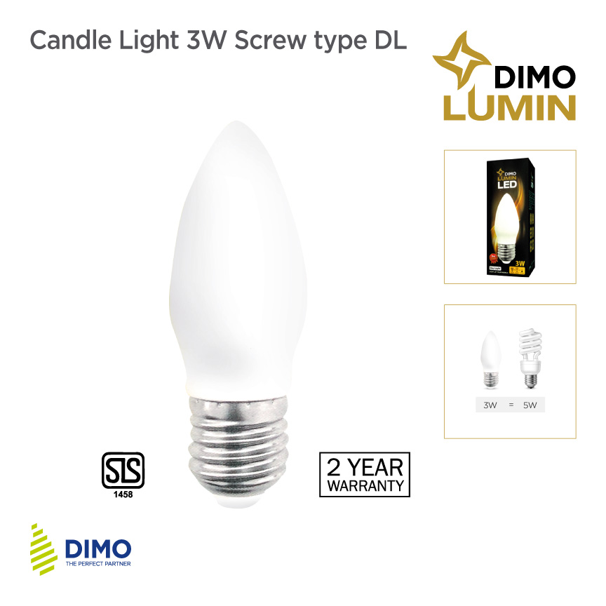Candle Light 3W Small Screw type WW