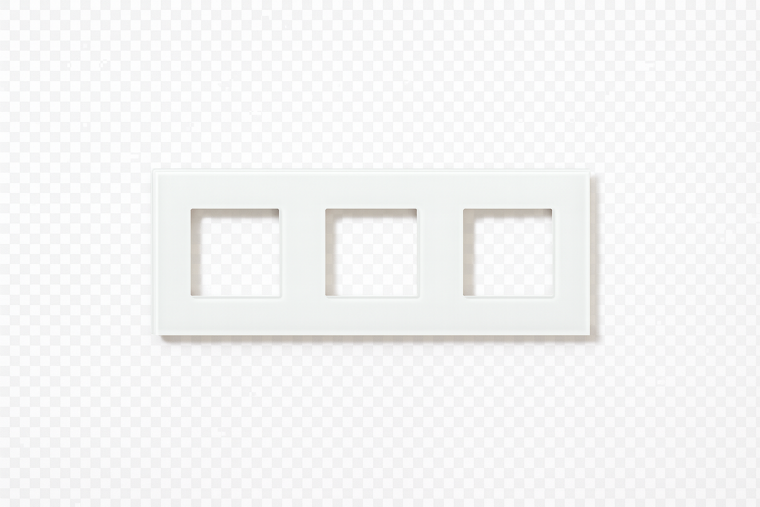 Coverplate Tastu for Niko material 3 modules white glass
