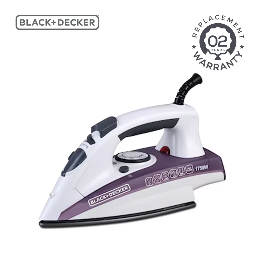 Black & Decker 2200W Steam Iron with Non-Stick Soleplate