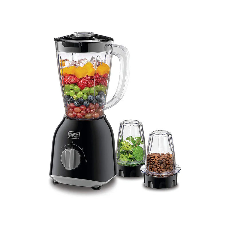 Black & Decker 400W 1.0L Blender + Grinder Mill + Extra Blender Jar