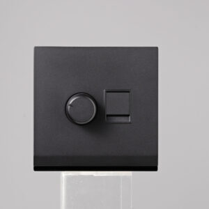 Light dimmer with 1 gang switch-BK